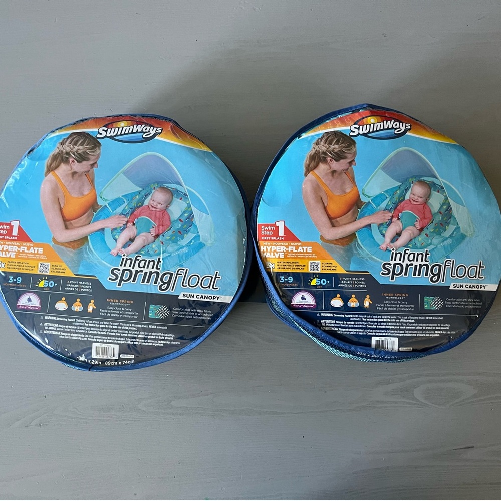 Swimways Infant Spring Float Sun Canopy 3-9 Months New